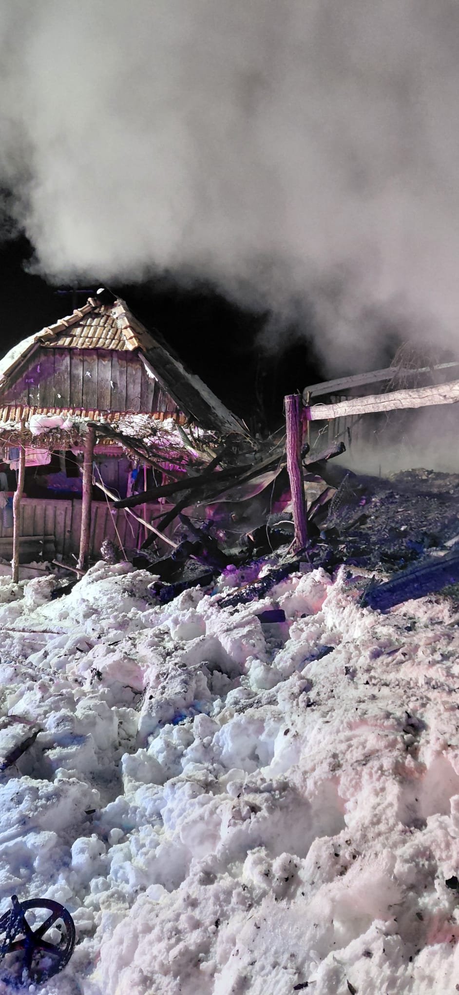 INCENDIU izbucnit din cauza unui burlan improvizat. 2 butelii de gaz evacuate