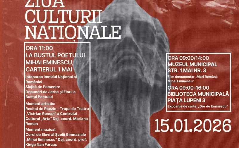 Ziua Culturii Naționale va fi marcată joi la Dej