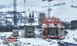 Cum arată viaductele de la Nădășelu și Topa Mică iarna la -5°C și zăpadă. S-a lucrat non-stop, inclusiv de Sărbători