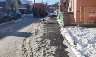 Deszăpezire la foc continuu în Turda. Zeci de străzi curățate într-o singură zi