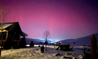 Spectacol de culori pe cerul Clujului. Aurora boreală, vizibilă în mai multe zone / Imagini superbe și din avion