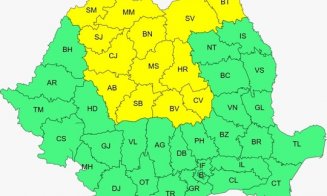 Ger noaptea şi dimineaţa, precipitaţii mixte, polei şi vânt puternic, până vineri dimineaţă/ Clujul rămâne sub COD Galben