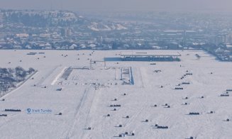 IMAGINI spectaculoase de iarnă cu Castrul Roman de la Turda