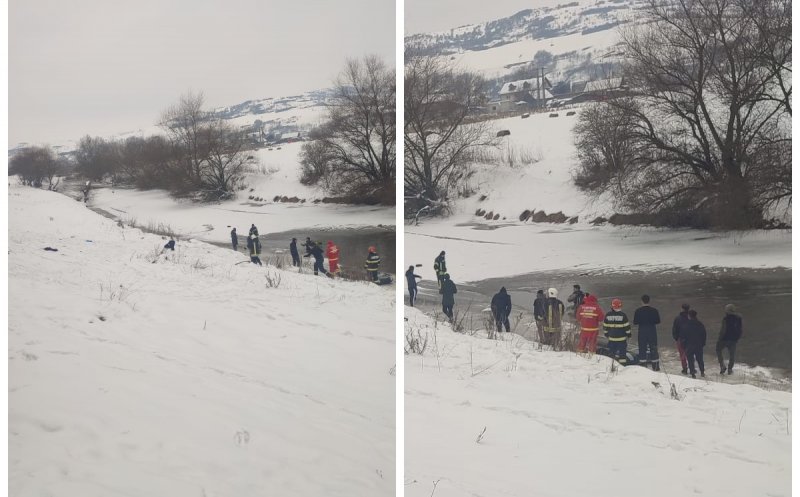 Detalii noi despre tragedia din Gherla: Doi copii, de 4 și 5 ani, au căzut în Someșul înghețat după ce s-au dat pe derdeluș. Unul a fost salvat, celălalt este căutat