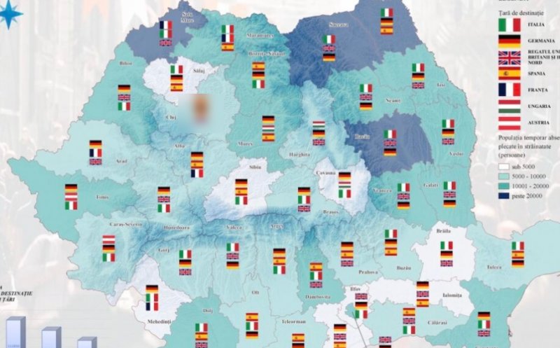 Unde pleacă românii în străinătate, faza pe județe. Preferințele clujenilor te vor surprinde