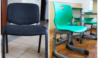 Primăria Turda clarifică controversele legate de noul mobilier școlar. „Schimbăm blaturile meselor și păstrăm scaunele ergonomice, conforme cu standar