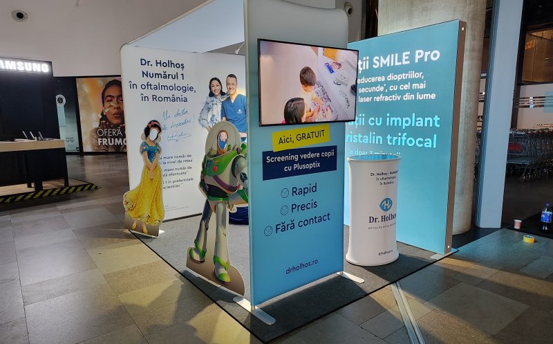 Screening oftalmologic pentru copii, oferit gratuit de Clinicile Dr. Holhoș în Iulius Mall
