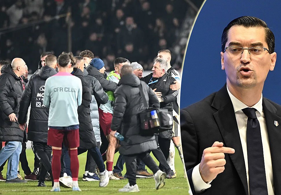 Reacția președintelui FRF, Răzvan Burleanu, după scandalul de la CFR – U Cluj / Ce prevede regulamentul FRF