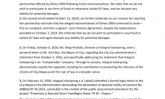 Dovada Integral că a refuzat să se asocieze cu românii de la Dimex pentru Centura Metropolitană