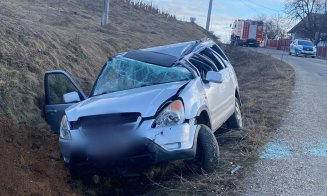 Cum s-a produs accidentul rutier din Cacova Ierii, Cluj, în urma căruia un bărbat a ajuns la spital