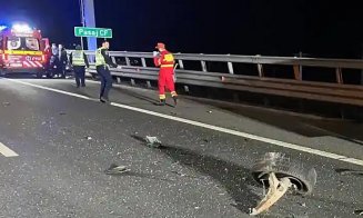 ACCIDENT cu 3 mașini pe Autostrada A10 Sebeș-Turda