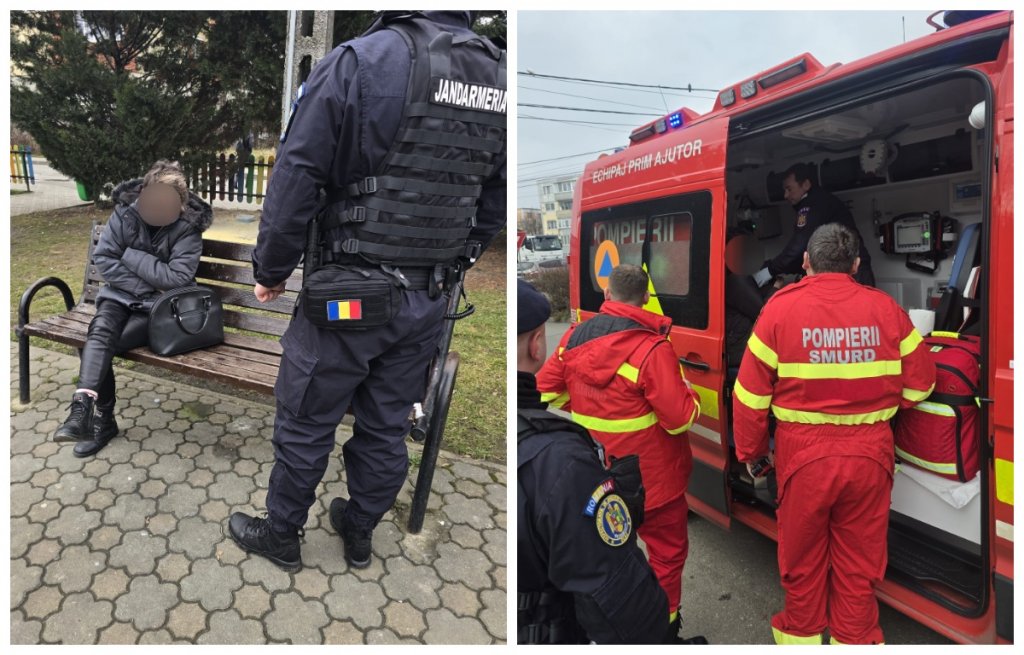 Scene dramatice într-un parc din Cluj: femeie găsită cu semne de hipotermie pe o bancă. Jandarmii au chemat ambulanța