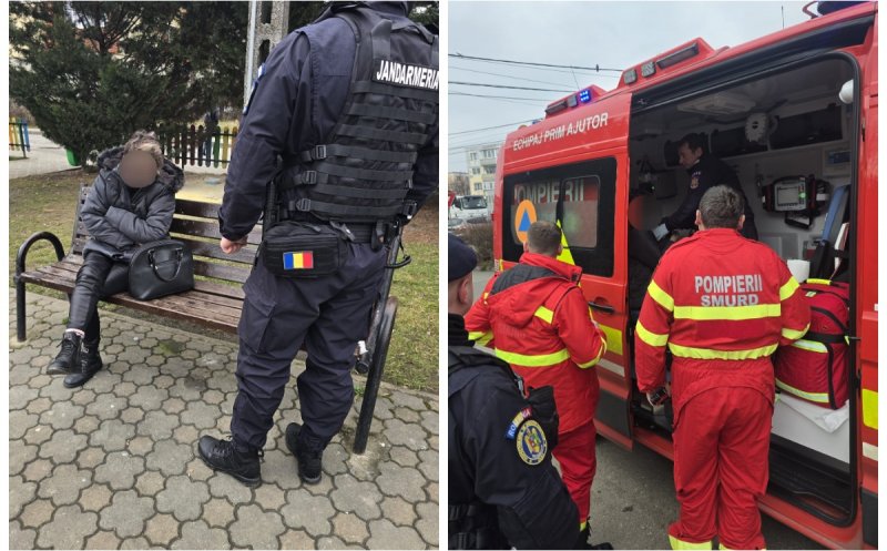 Scene dramatice într-un parc din Cluj: femeie găsită cu semne de hipotermie pe o bancă. Jandarmii au chemat ambulanța