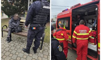 Scene dramatice într-un parc din Cluj: femeie găsită cu semne de hipotermie pe o bancă. Jandarmii au chemat ambulanța