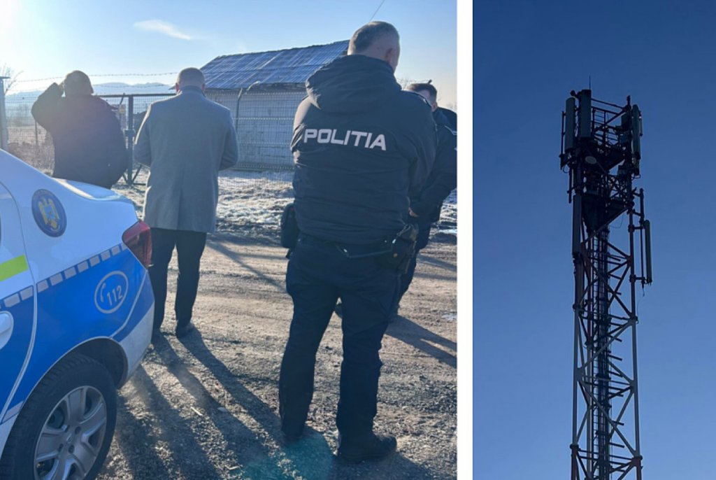 Un clujean amenință că se aruncă în gol de pe o antenă GSM, de la peste 15 metri înălțime