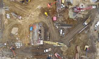 Șantierul de 50 de milioane de euro al UMF Cluj scoate la iveală surprize din subteran: ape freatice și trovanți în campusul Marinescu