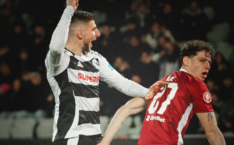 Bucurie în alb și negru. Derby-ul Clujului, câștigat de Universitatea în fața CFR-ului