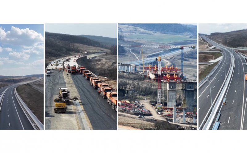 Imagini WOW de pe "autostrada viaduct" dintre Cluj și Sălaj. Primăvara a activat șantierul: UMB, mobilizare masivă. Ozaltin trage tare