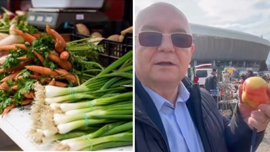 Ce și-a cumpărat Boc din piața volantă de lângă Cluj Arena: "Hai să mâncăm niște produse mai sănătoase!"