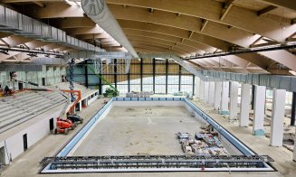 IMAGINI noi de pe șantierul Bazinului Olimpic din Borhanci: lucrările au trecut de 75%