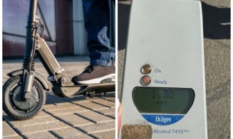O plimbare scumpă pentru un trotinetist beat la Cluj. Poliția nu l-a iertat