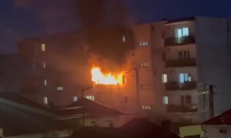 INCENDIU într-un bloc de locuințe: Și-a dat foc la apartament cu o țigară