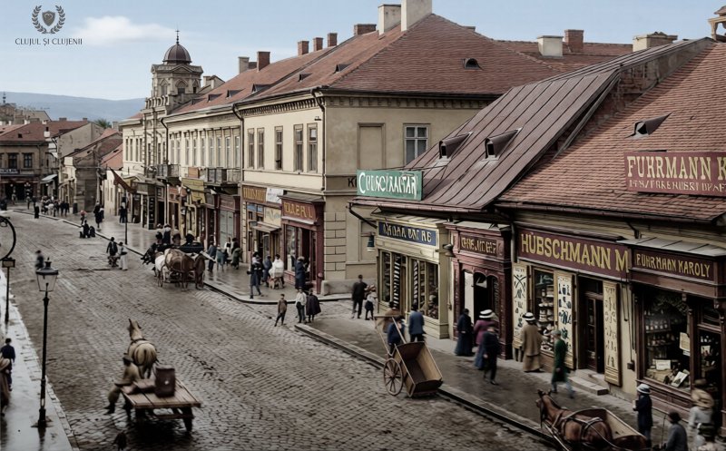 Vechiul Cluj -  strada Regele Ferdinand, în 1910