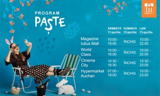 Program special la Iulius Mall Cluj: magazinele, Cinema City și Auchan, deschise din a doua zi de Paște