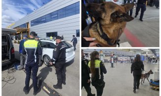 Aeroportul din Cluj, împânzit de forțe de ordine: sute de persoane legitimate și zeci de mașini verificate