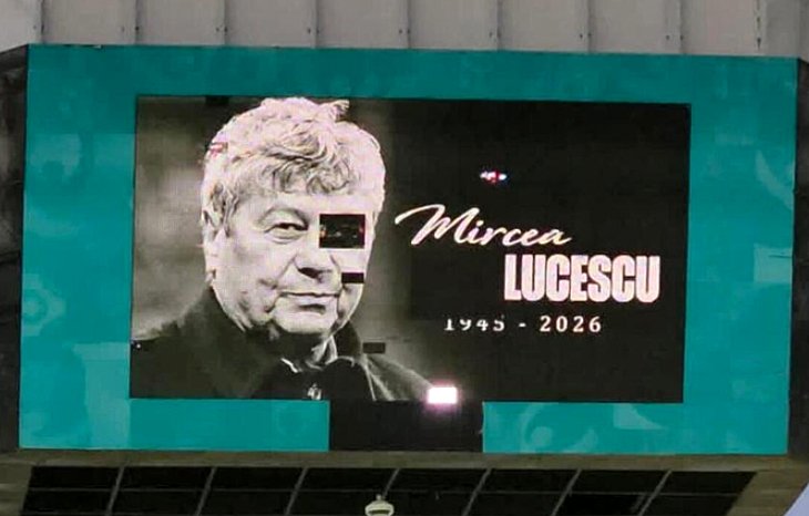 Moment de reculegere DE TOATĂ JENA în memoria lui Mircea Lucescu pe Arena Națională / Ce a scris presa din Grecia despre stadionul celor de la FCSB