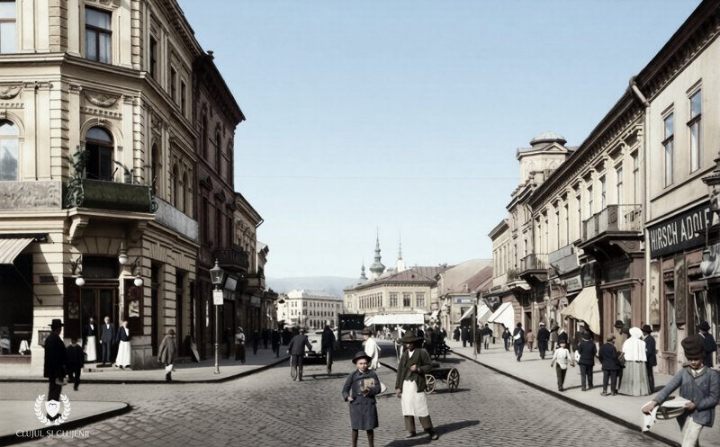 Actuala stradă Regele Ferdinand (Wesselényi Miklós utca), în 1910