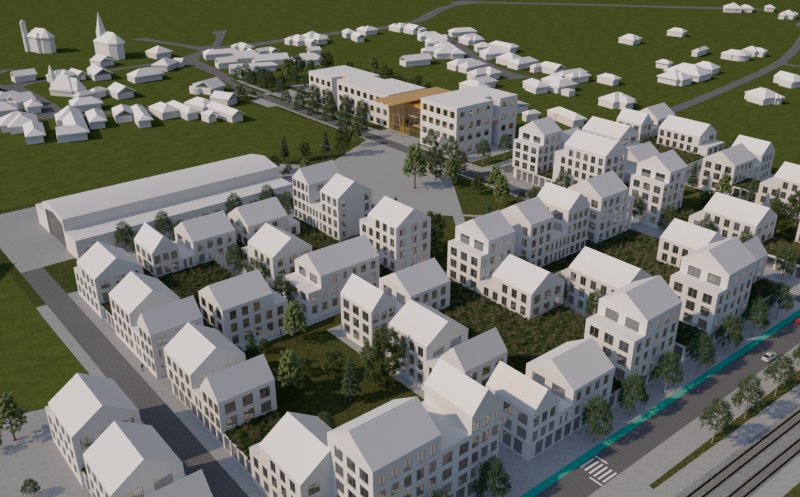 Proiectul de regenerare urbană care vrea să schimbe fața comunei Apahida. Propune blocuri, centru multifuncțional, școală, piațetă publică