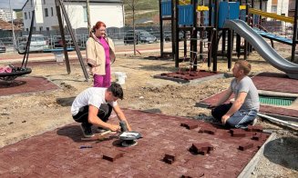 Cristina Belce, pe șantierul lucrărilor de reabilitare a parcului din Apahida: „Astfel de investiții contribuie direct la creșterea calității vieții”