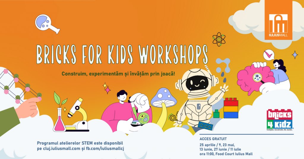 Weekend cu „Super Mario” la Iulius Mall Cluj: ateliere LEGO® interactive pentru copii