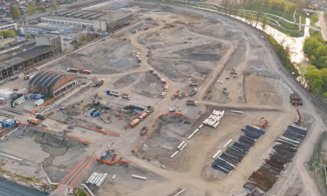 Cum arată acum șantierul RIVUS Cluj-Napoca: Cele mai NOI IMAGINI cu lucrările celui mai spectaculos proiect de regenerare urbană din România