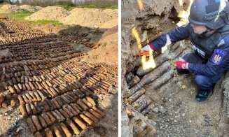 Depozit URIAȘ cu peste 1.000 de proiectile din Primul Război Mondial, descoperite în timpul unei intervenții