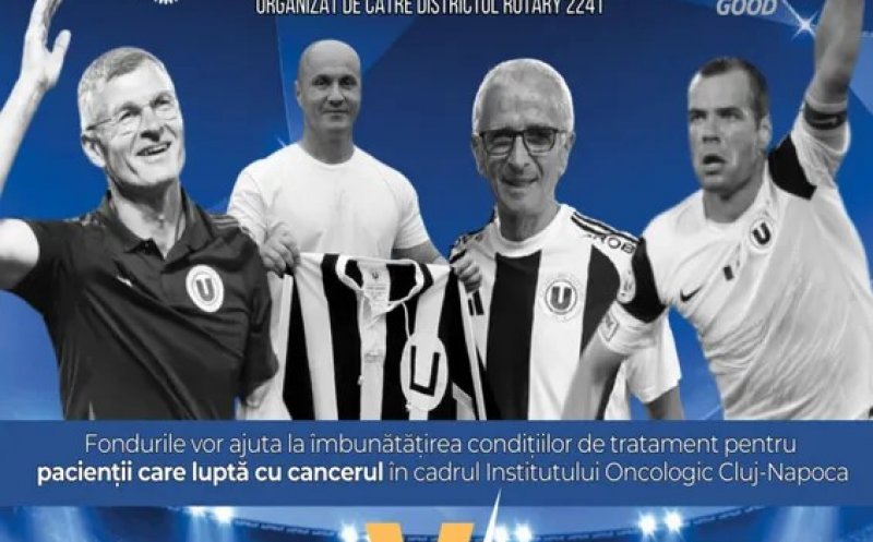 Legendele „U” Cluj revin pe teren pentru o cauză nobilă. Spectacol caritabil la Sala „Horia Demian”