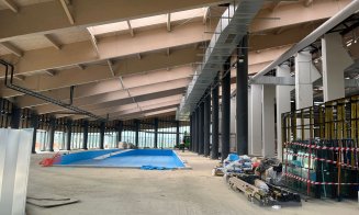 Cum arată Bazinul Olimpic din Borhanci, la interior, cu 2 luni înainte de finalizare