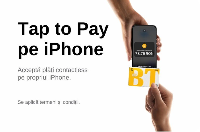 Aplicația BT POS oferă acum funcția „Tap to Pay” pe iPhone, permițând comercianților din România să accepte plăți contactless
