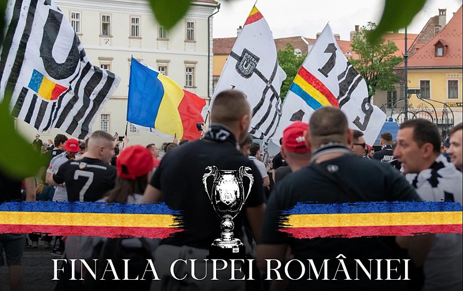 Trasee separate pentru cele două galerii la finala Cupei de la Sibiu / Unde se strâng fanii ”U” Cluj / Sancțiuni severe pentru folosirea materialelor pirotehnice, violențe, scandări rasiste sau xenofobe
