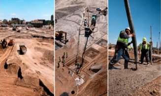RIVUS Cluj-Napoca, moment-cheie pe șantier: S-a turnat primul strat de beton / "Un milestone pe care îl așteptăm de câțiva ani"