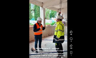 Lucrare la o școală din Cluj-Napoca - Consolidări la 9 metri adâncime, încă un etaj și peste 1.400 de metri pătrați noi