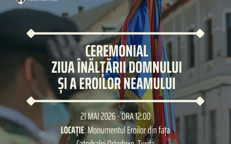 Ceremonial militar-religios și restricții de circulație la Turda, de Ziua Eroilor și a Înălțării Domnului