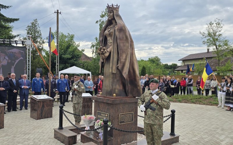 Moment istoric pentru Jucu: Statuia Reginei Maria, inaugurată în prezența Casei Regale și a unor invitați de rang înalt