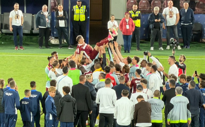 Cariera lui Deac, celebrată în Gruia. Jucătorul CFR-ului a evoluat în ultimul său meci