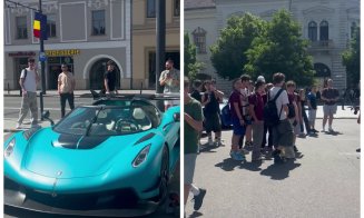 Supermașina lui Andrew Tate a făcut spectacol în centrul Clujului. Zeci de oameni s-au oprit să admire Koenigseggul de milioane de dolari