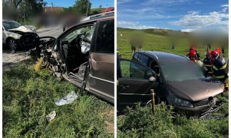 Accident GRAV în Cluj. Pompierii au intervenit contracronometru pentru a scoate doi bărbați încarcerați
