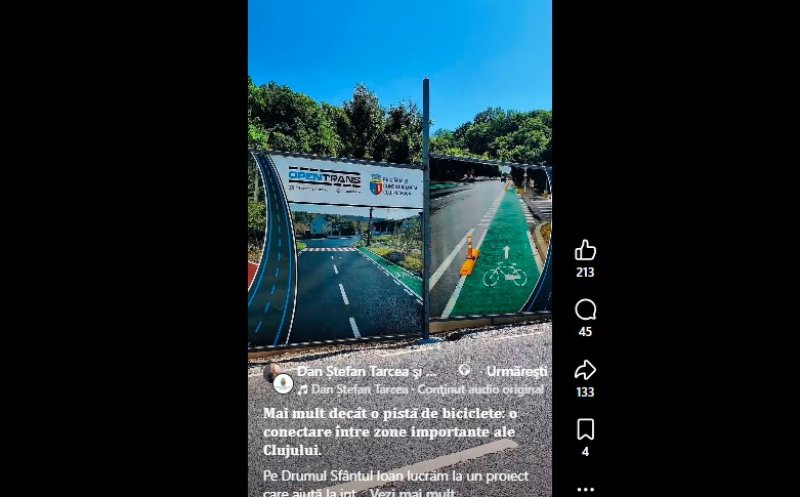 Pe Drumul Sfântul Ioan se lucrează la pistele de biciclete. Vor conecta Făget - Calea Turzii - Bună Ziua - Observator