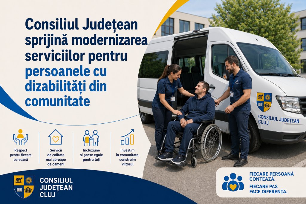 Bani europeni pentru modernizarea serviciilor destinate persoanelor cu dizabilități din Cluj
