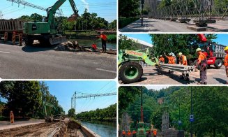 Se lucrează intens la noul pod peste Someș din Cluj-Napoca. Lucrările au ajuns la 30%